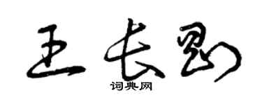 曾慶福王長剛草書個性簽名怎么寫