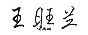 駱恆光王旺蘭行書個性簽名怎么寫