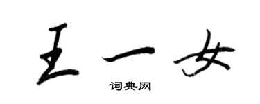 王正良王一女行書個性簽名怎么寫