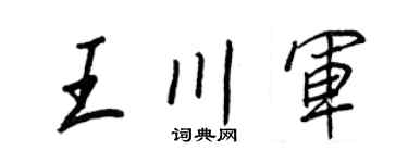 王正良王川軍行書個性簽名怎么寫