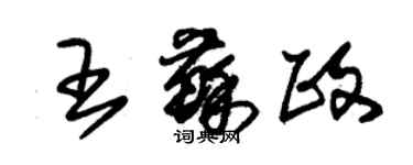 朱錫榮王蘇政草書個性簽名怎么寫