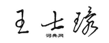 駱恆光王士環草書個性簽名怎么寫