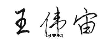 駱恆光王偉宙行書個性簽名怎么寫