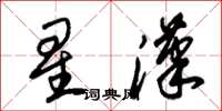 朱錫榮星漢草書怎么寫