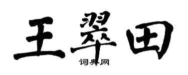 翁闓運王翠田楷書個性簽名怎么寫