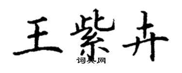 丁謙王紫卉楷書個性簽名怎么寫