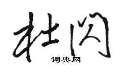 駱恆光杜閃草書個性簽名怎么寫