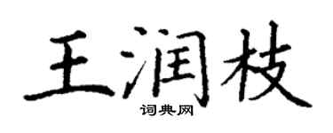 丁謙王潤枝楷書個性簽名怎么寫