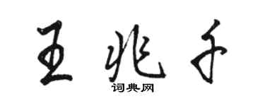 駱恆光王兆千行書個性簽名怎么寫