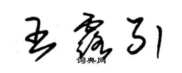 朱錫榮王露引草書個性簽名怎么寫