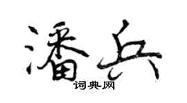 曾慶福潘兵行書個性簽名怎么寫