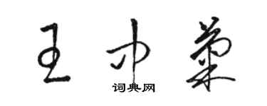 駱恆光王中菊草書個性簽名怎么寫