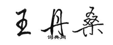 駱恆光王丹桑行書個性簽名怎么寫