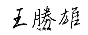 王正良王勝雄行書個性簽名怎么寫