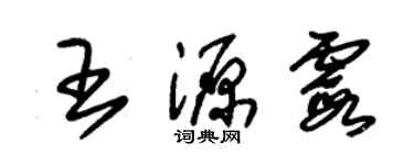 朱錫榮王源霞草書個性簽名怎么寫