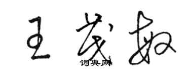 駱恆光王茂敏草書個性簽名怎么寫