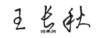 駱恆光王長秋草書個性簽名怎么寫