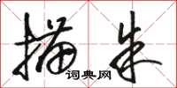 駱恆光描朱草書怎么寫