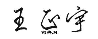 駱恆光王正宇行書個性簽名怎么寫