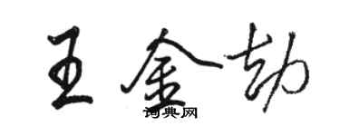 駱恆光王金劫行書個性簽名怎么寫