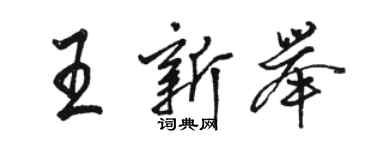 駱恆光王新舉行書個性簽名怎么寫