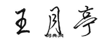 駱恆光王月亭行書個性簽名怎么寫