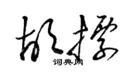 駱恆光胡標草書個性簽名怎么寫
