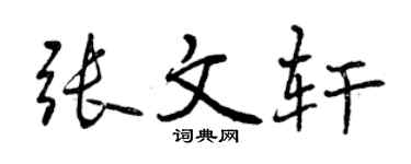 曾慶福張文軒行書個性簽名怎么寫