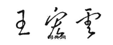 駱恆光王宏雲草書個性簽名怎么寫