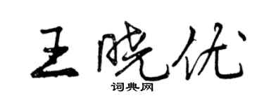 曾慶福王曉優行書個性簽名怎么寫