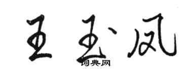 駱恆光王玉鳳行書個性簽名怎么寫