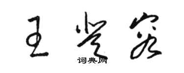 駱恆光王登容草書個性簽名怎么寫