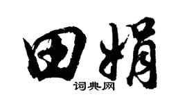 胡問遂田娟行書個性簽名怎么寫