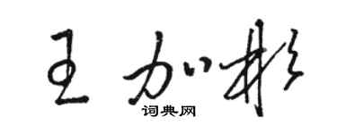 駱恆光王加彬草書個性簽名怎么寫