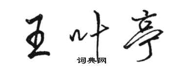 駱恆光王葉亭行書個性簽名怎么寫