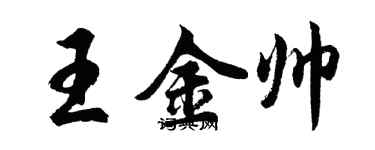 胡問遂王金帥行書個性簽名怎么寫