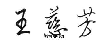 駱恆光王慈芳行書個性簽名怎么寫