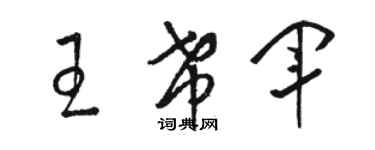 駱恆光王希軍草書個性簽名怎么寫