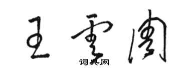 駱恆光王雲周草書個性簽名怎么寫