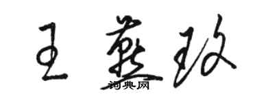 駱恆光王燕玫草書個性簽名怎么寫
