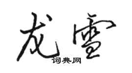 駱恆光龍雪行書個性簽名怎么寫