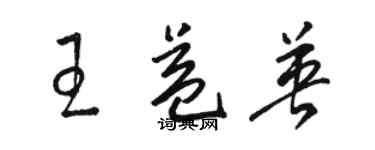 駱恆光王益英草書個性簽名怎么寫