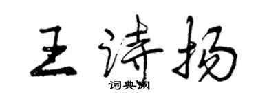 曾慶福王詩揚行書個性簽名怎么寫