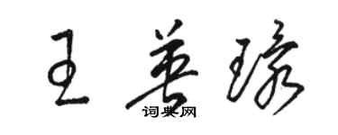 駱恆光王英環草書個性簽名怎么寫