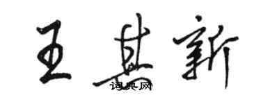 駱恆光王其新行書個性簽名怎么寫