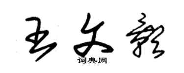 朱錫榮王文影草書個性簽名怎么寫