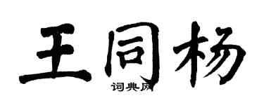 翁闓運王同楊楷書個性簽名怎么寫