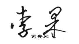駱恆光李果草書個性簽名怎么寫