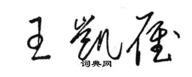 駱恆光王凱雁草書個性簽名怎么寫