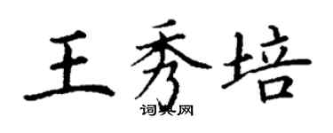 丁謙王秀培楷書個性簽名怎么寫